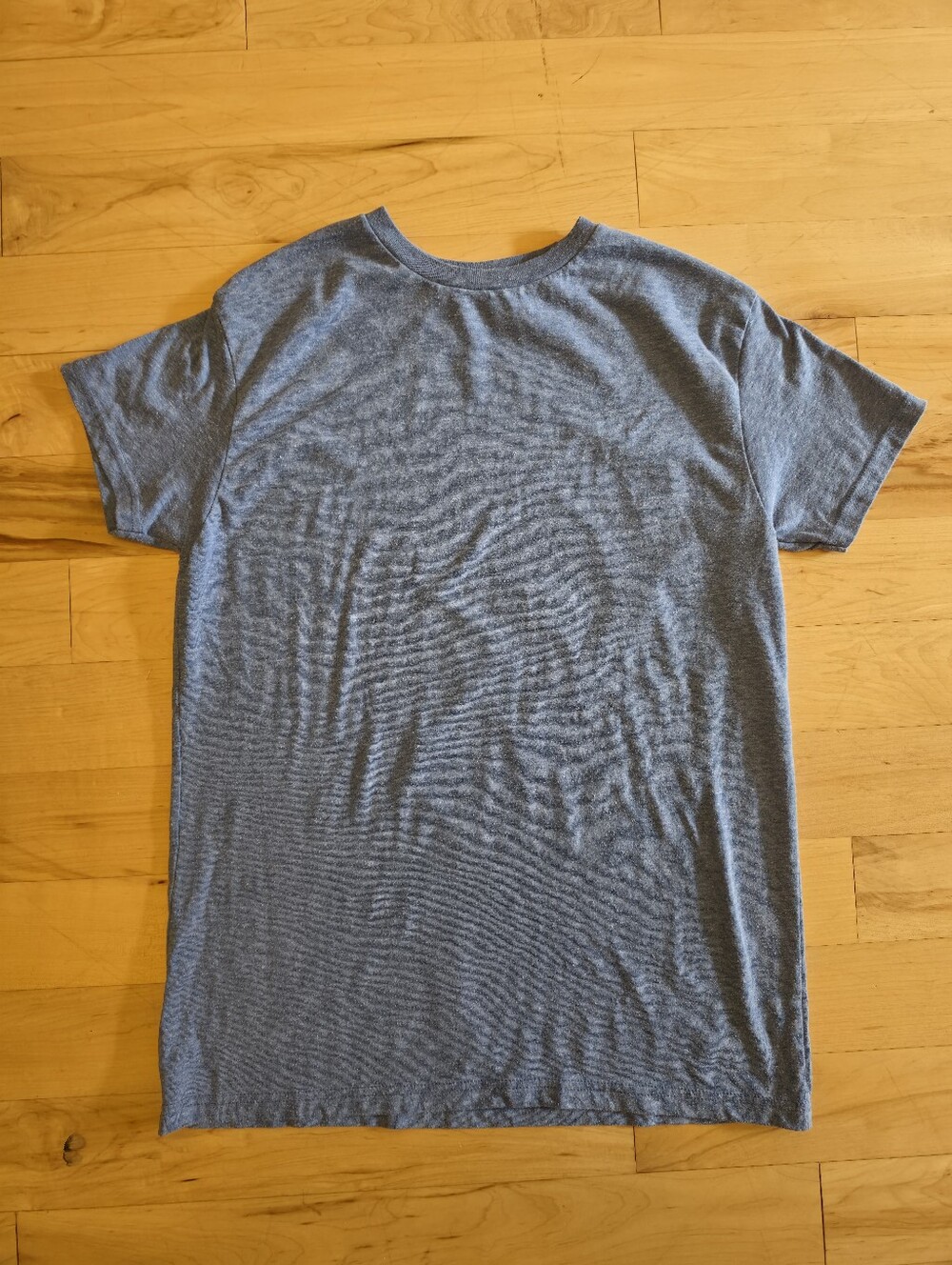 The Original Retro Brand Men's Heather Blue Gray Crewneck T-Shirt Small